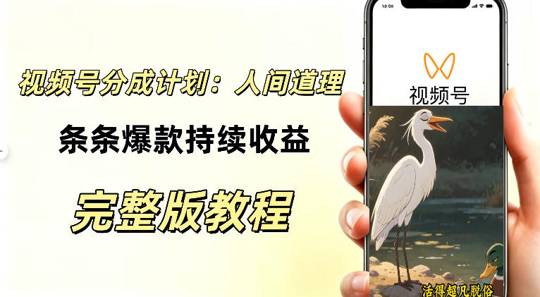 视频号新玩法之AI动漫画风励志视频，不用会画画、不用拍摄，持续化收益，详细拆解-小艾项目网