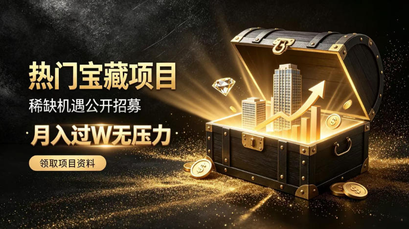 稀缺宝藏项目公开招募，低风险入局解锁月入过1W+机会【揭秘】-小艾项目网