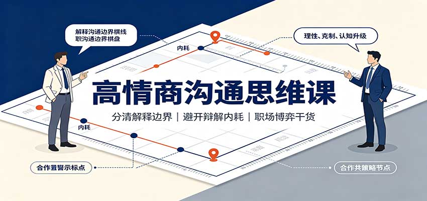 高情商沟通思维课:分清解释边界,避开辩解内耗,职场博弈干货-小艾项目网