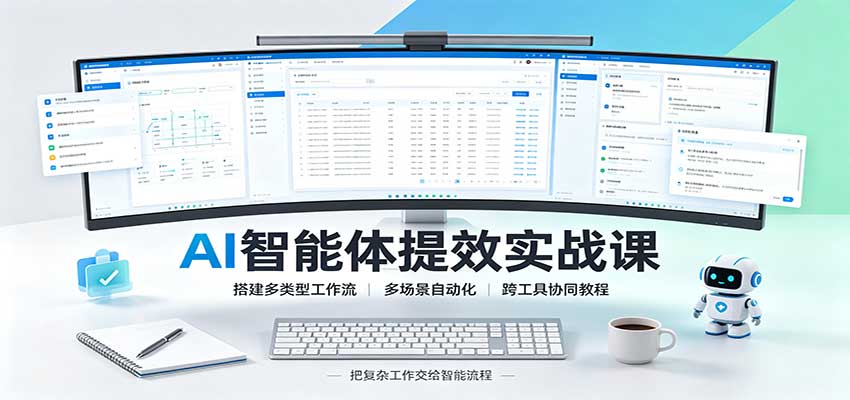 AI智能体提效实战课：搭建多类型工作流，多场景自动化，跨工具协同教程-小艾项目网