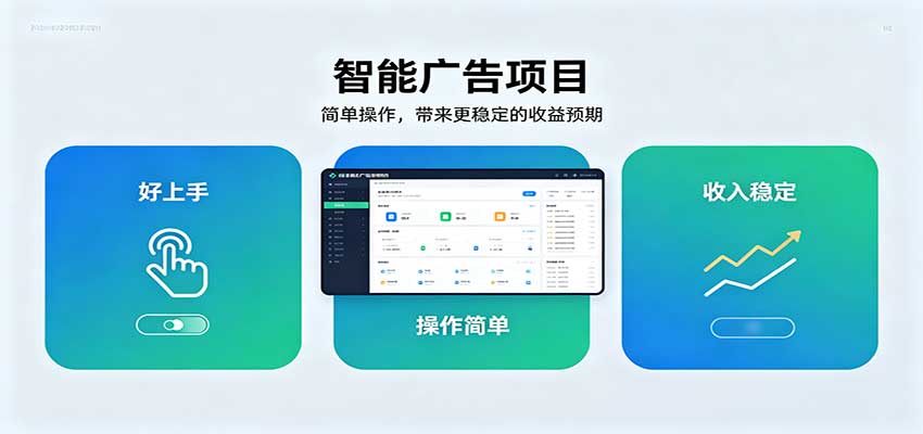 智能广告挂机项目，操作简单上手快，收益稳定可持续。稳定日入300+-小艾项目网