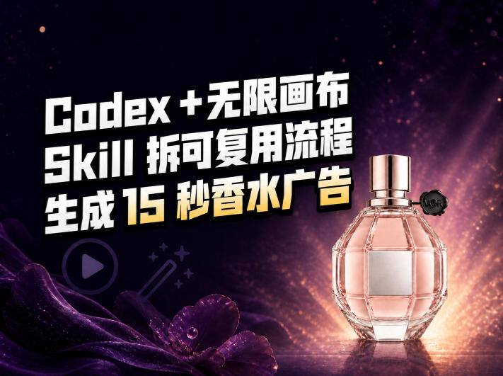 我把Amazon香水视频拆成Codex Skill：无限画布负责最后15秒-小艾项目网