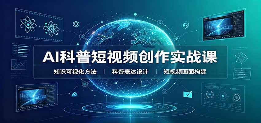 AI科普短视频创作实战课:配套要点文档,文案与视频提示词模板教学-小艾项目网