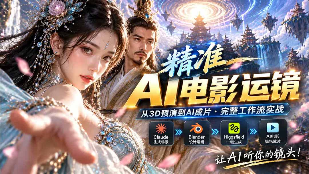 AI视频终于能精准运镜了！Claude + Blender + Higgsfield 免费插件实测-小艾项目网