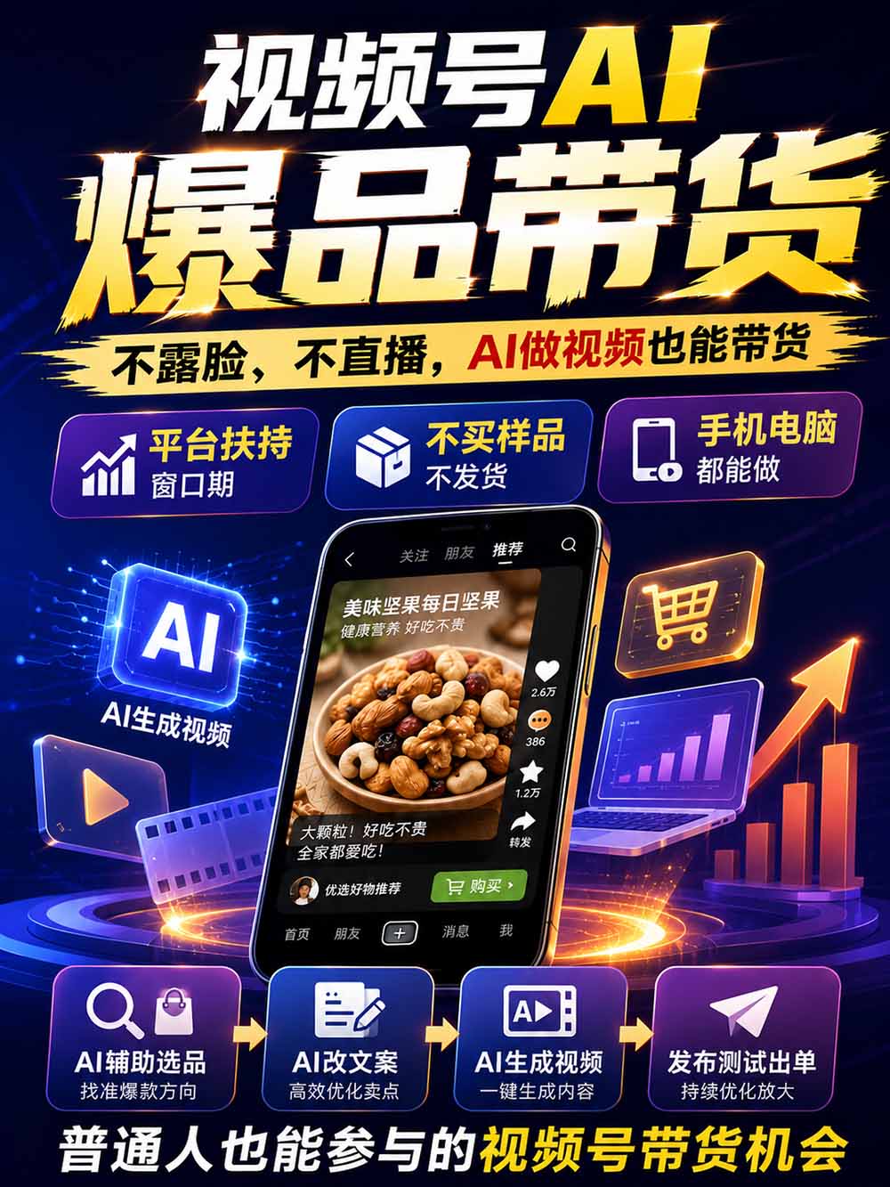 图片[2]-2026视频号AI爆品带货训练营-9月开课｜不露脸不直播，AI做视频发视频号，有人下单，你赚佣金，轻松单日佣金1000+-副业网创