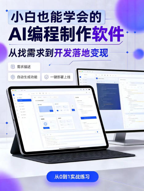 手把手教会你ai编程制作软件到变现全路径，零基础小白轻松上手，从找需求到开发落地变现【揭秘】-小艾项目网