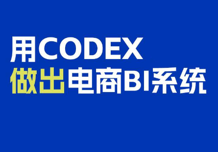 电商108将·用Codex做出电商BI系统-小艾项目网