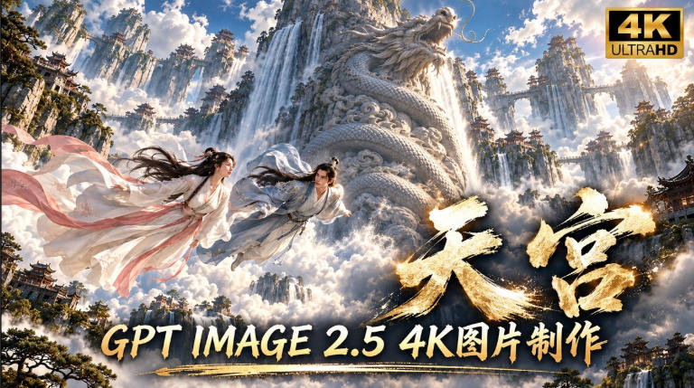 GPT Image 2.5实测!4K到底多清楚?皮肤、手指、修图与天宫场景全面测试-小艾项目网