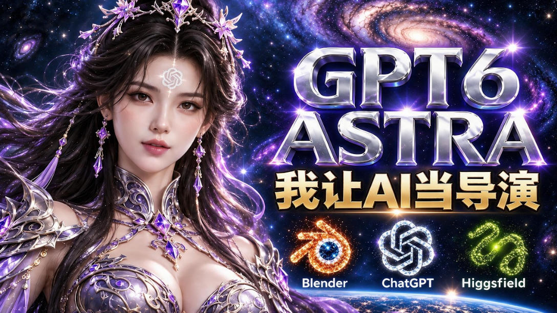 让GPT-6 Astra当导演!Higgsfield和Blender实战打造30秒玄幻精准运镜短片!-小艾项目网