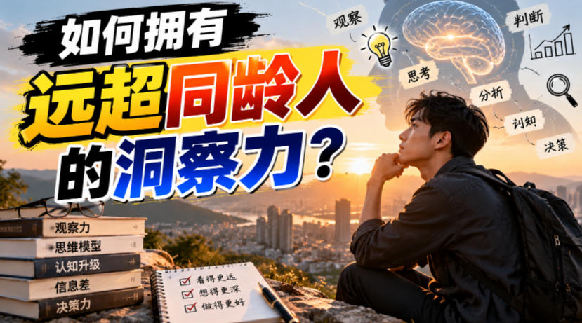 付费文章：如何拥有远超同龄人的洞察力？-小艾项目网