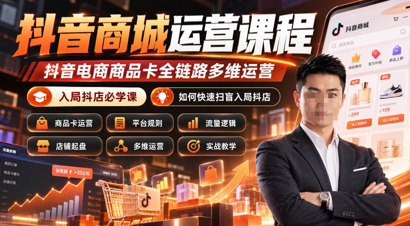 抖音商城运营课程,抖音电商商品卡全链路多维运营,入局抖店必学课, 如何快速扫盲入局抖店(更新1017)-小艾项目网