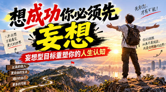 付费文章：想成功你必须先妄想，妄想型目标重塑你的人生认知-小艾项目网