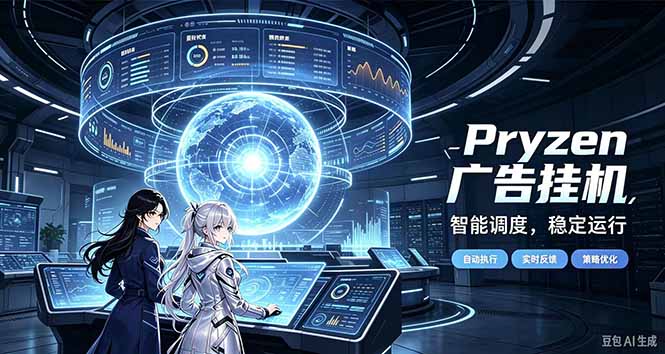 Pryzen广告全自动挂机给自己一个交代，门槛低，零基础小白也可以快速上手-小艾项目网