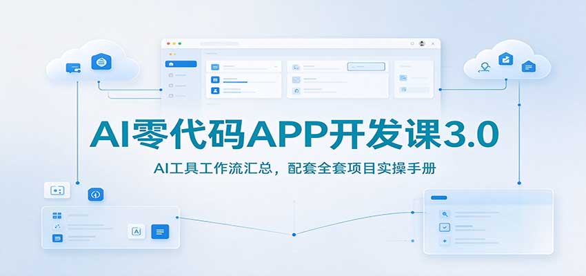AI零代码APP开发课3.0：AI工具工作流汇总，配套全套项目实操手册-小艾项目网