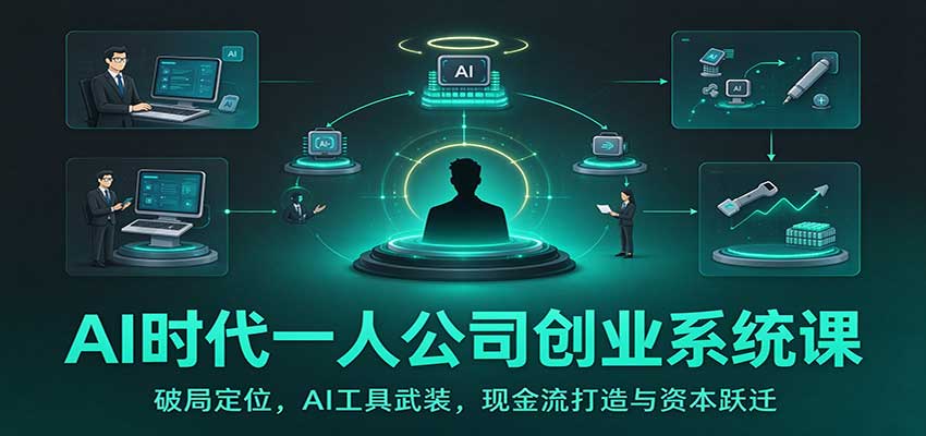 AI时代一人公司创业系统课：破局定位，AI工具武装，现金流打造与资本跃迁-小艾项目网