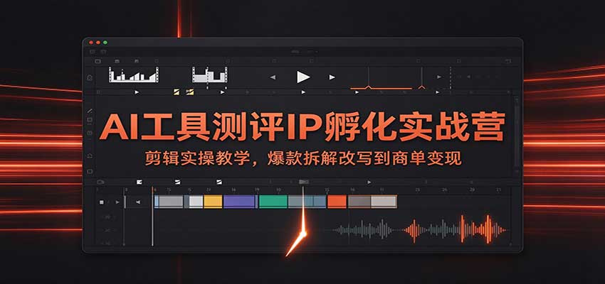 AI工具测评IP孵化实战营：剪辑实操教学，爆款拆解改写到商单变现-资源宝库