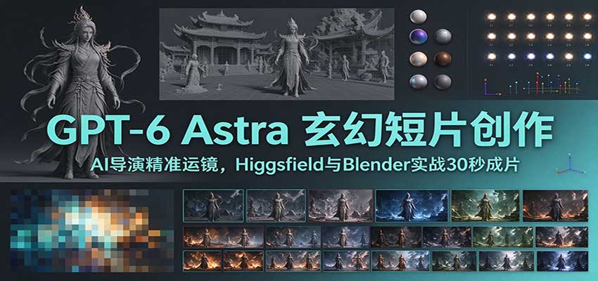 GPT-6 Astra 玄幻短片创作：AI导演精准运镜，Higgsfield与Blender实战30秒成片-小艾项目网