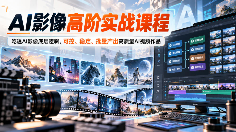 AI影像高阶实战课程，吃透AI影像底层逻辑，可控、稳定、批量产出高质量AI视频作品-小艾项目网