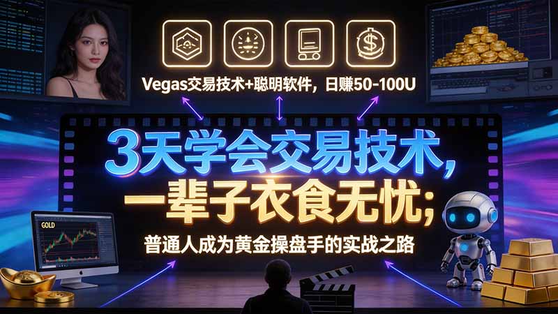3 天学会 顺势而为交易系统，趋势看得懂、下单有依据：软件自动帮你盯盘，新手也能稳定复利-小艾项目网