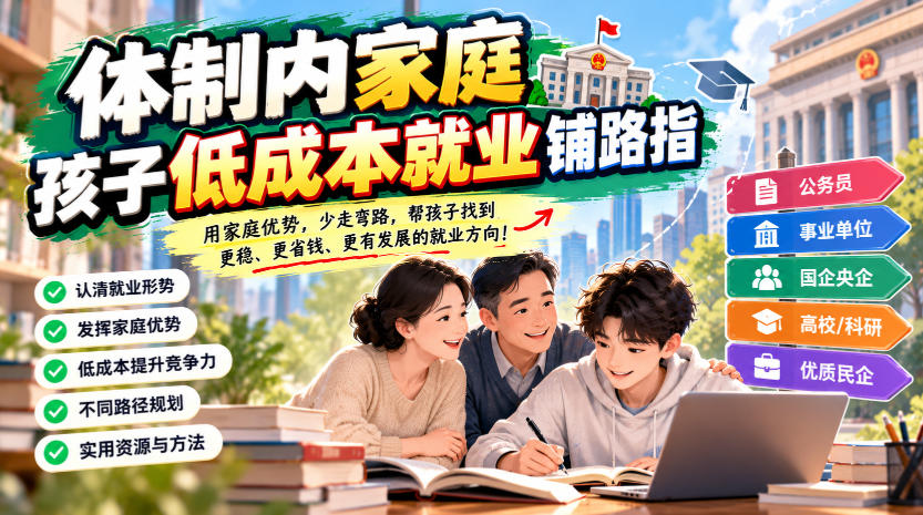 某公众号付费文章：体制内家庭，孩子低成本就业铺路指-小艾项目网