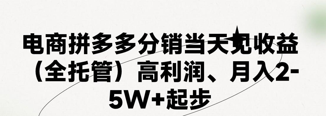 最新拼多多模式日入4K+两天销量过百单，无学费、 老运营代操作、小白福利，了解不吃亏-小艾项目网
