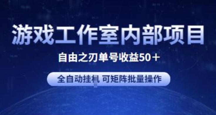 游戏工作室内部项目 自由之刃2 单号收益50+ 全自动挂JI 可矩阵批量操作【揭秘】-小艾项目网