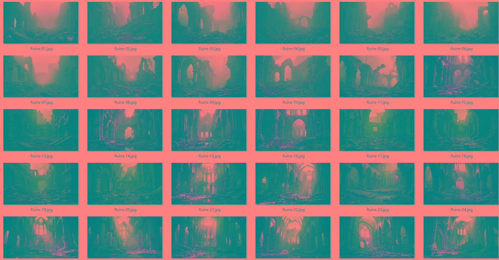 1600张科幻外星恐怖战争废墟环境背景 5K高清图片素材-小艾项目网