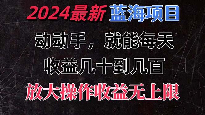 有手就行的2024全新蓝海项目，每天1小时收益几十到几百，可放大操作收…-小艾项目网