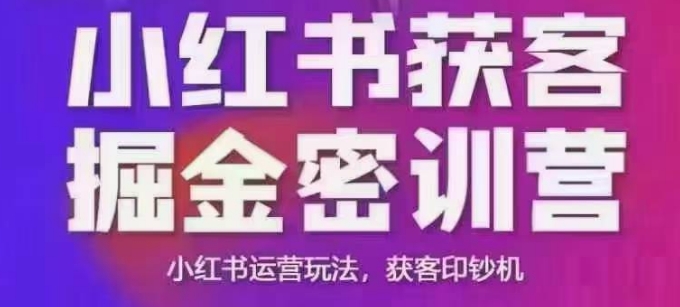 小红书获客掘金线下课，录音+ppt照片，小红书运营玩法，获客印钞机-小艾项目网