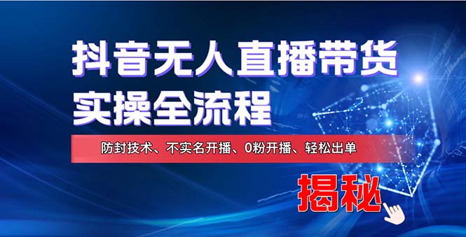 在线赚钱新途径：如何用抖音无人直播实现财务自由，全套实操流程，含...-小艾项目网