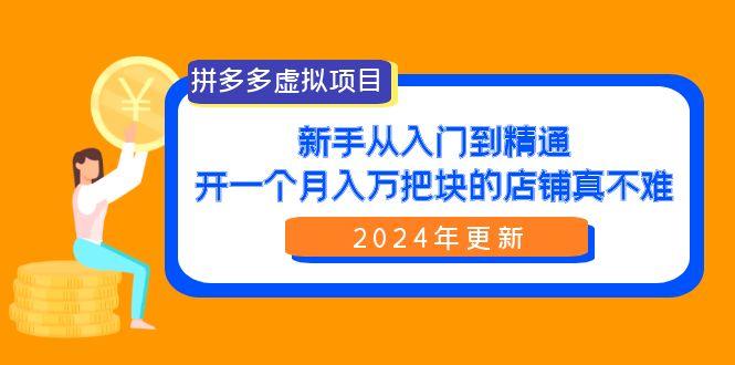 (9744期)拼多多虚拟项目：入门到精通，开一个月入万把块的店铺 真不难(24年更新)-小艾项目网