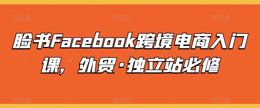 脸书Facebook跨境电商入门课，外贸·独立站必修-小艾项目网