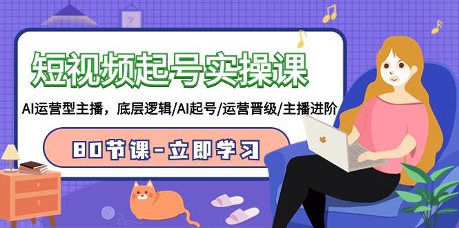 (9470期)短视频起号实操课，AI运营型主播，底层逻辑/AI起号/运营晋级/主播进阶/80节-小艾项目网