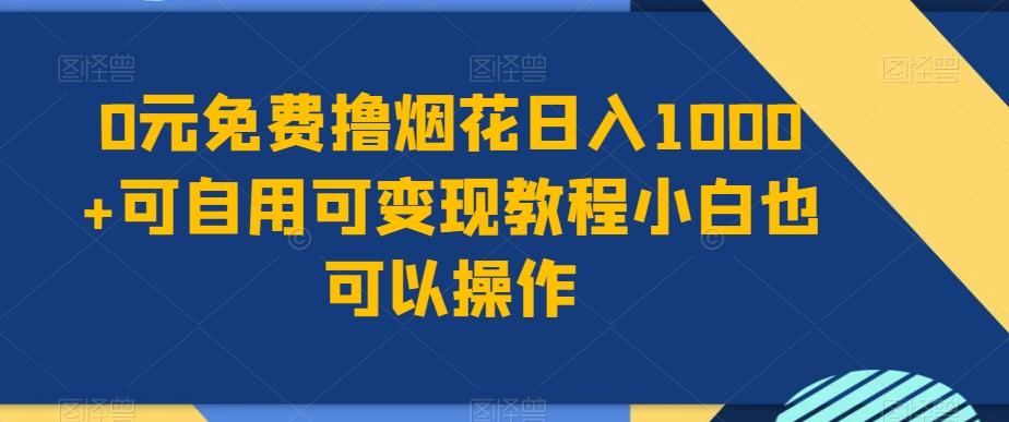 0元免费撸烟花日入1000+可自用可变现教程小白也可以操作，永久免费更新链接-小艾项目网
