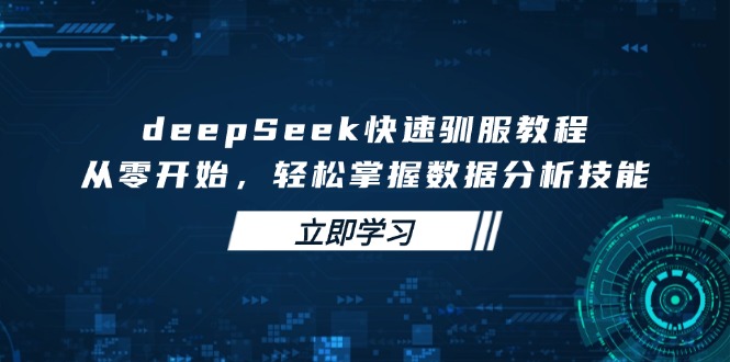 deepSeek快速驯服教程，从零开始，轻松掌握数据分析技能-小艾项目网