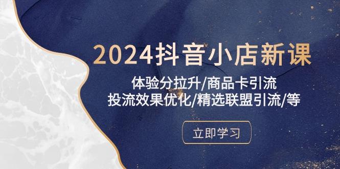 2024抖音小店新课，体验分拉升/商品卡引流/投流效果优化/精选联盟引流/等-小艾项目网