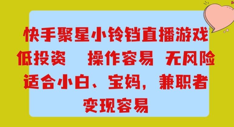 快手小铃铛游戏项目，低投入零风险，操作简单变现快-小艾项目网