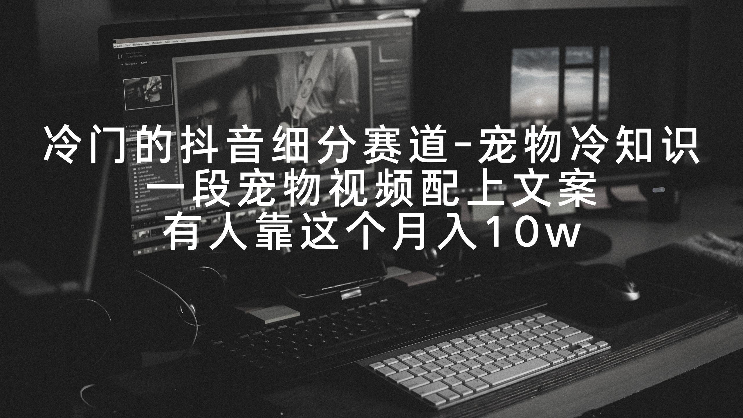 冷门的抖音细分赛道-宠物冷知识，一段宠物视频配上文案，有人靠这个月入10w-小艾项目网