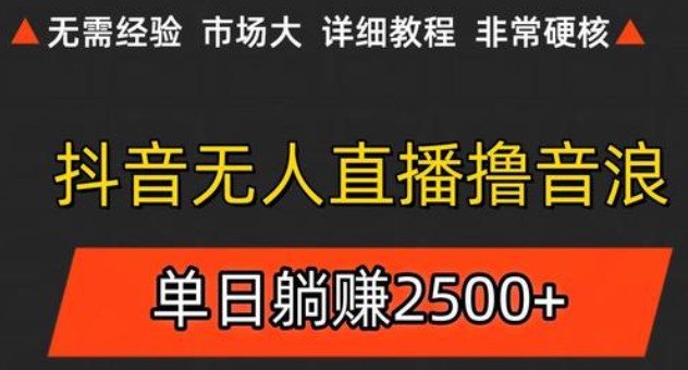 抖音无人直播6.0 简单无脑可矩阵 每天两小时轻松躺赚500+-小艾项目网
