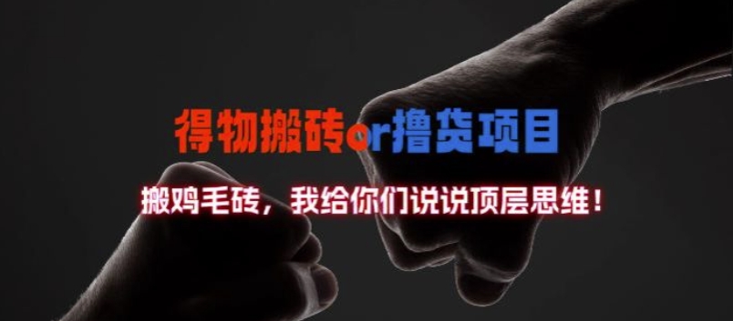 得物搬砖撸货项目?掰下数据，我给你们说说顶层思维【揭秘】-小艾项目网