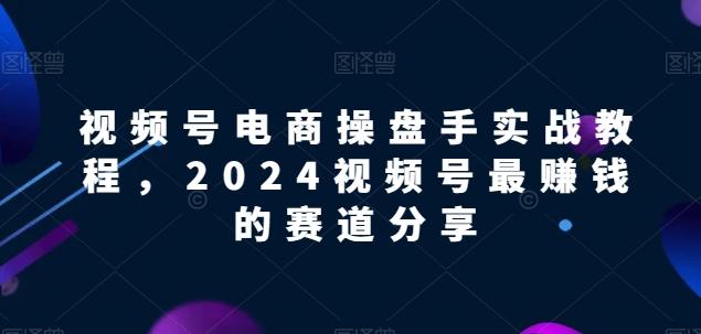 视频号电商实战教程，2024视频号最赚钱的赛道分享-小艾项目网