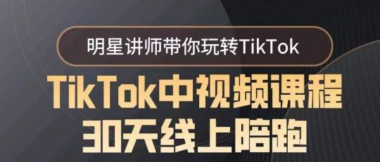 TikTok中视频课程30天线上陪跑，明星讲师带你玩转TikTok-小艾项目网