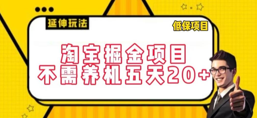 淘宝掘金项目，不需养机，五天20+，每天只需要花三四个小时【揭秘】-小艾项目网