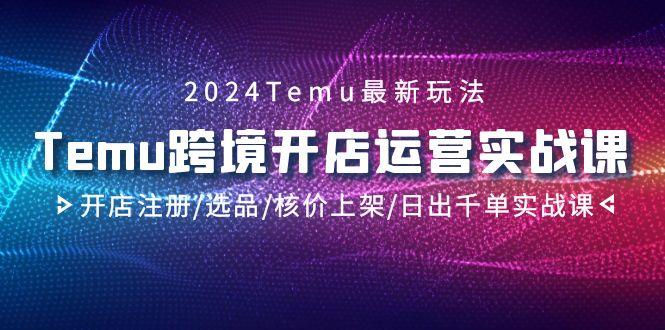 2024Temu跨境开店运营实战课，开店注册/选品/核价上架/日出千单实战课-小艾项目网