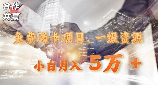 免费送卡项目，一级资源，小白月入5万+-小艾项目网