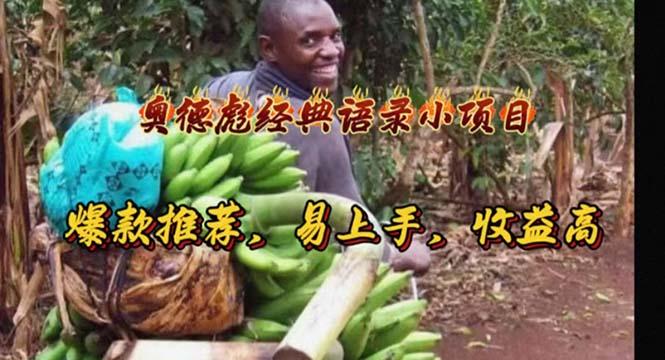 奥德彪经典语录小项目，爆款推荐，易上手，收益高-小艾项目网