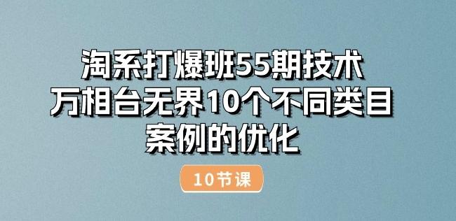 淘系打爆班55期技术：万相台无界10个不同类目案例的优化(10节)-小艾项目网