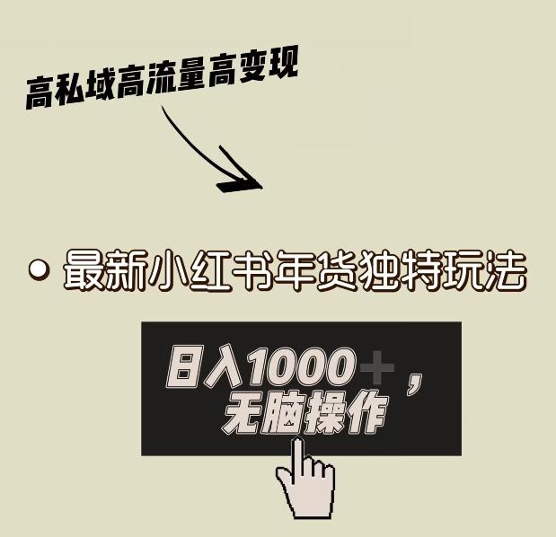 小红书年货独特玩法，高私域高流量高变现，日入1000+小白易上手-小艾项目网
