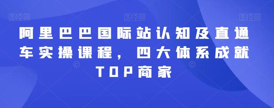 阿里巴巴国际站认知及直通车实操课程，四大体系成就TOP商家-小艾项目网