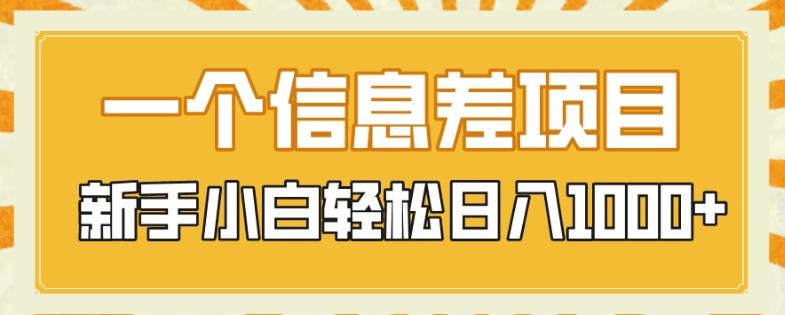 一个信息差项目，每天仅需半小时，新手小白轻松日入1000+-小艾项目网